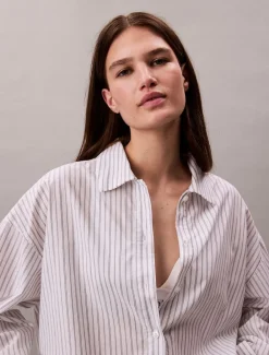Dame Calvin Klein COTTON POPLIN SHIRT REGULAR