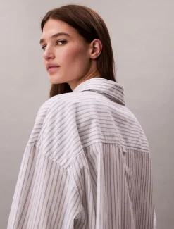 Dame Calvin Klein COTTON POPLIN SHIRT REGULAR