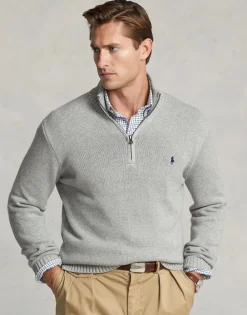 Polo Ralph Lauren Cotton Quarter-Zip Mockneck Sweater