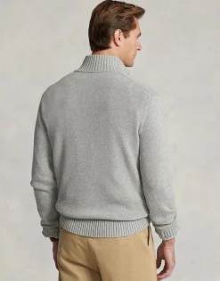 Polo Ralph Lauren Cotton Quarter-Zip Mockneck Sweater