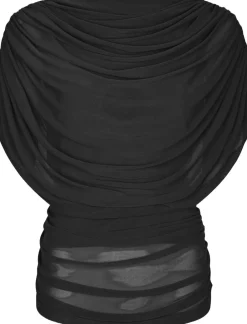 Dame Neo Noir Cottuna Drapy Mesh Top