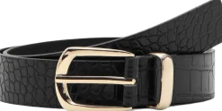 Dame MANGO Croco faux-leather belt