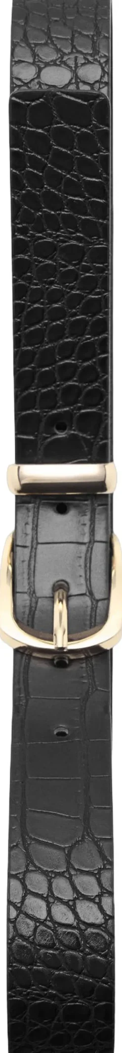 Dame MANGO Croco faux-leather belt