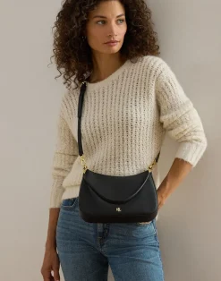 Dame Lauren Ralph Lauren Crosshatch Leather Medium Danni Bag