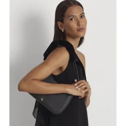 Dame Lauren Ralph Lauren Crosshatch Leather Medium Danni Bag