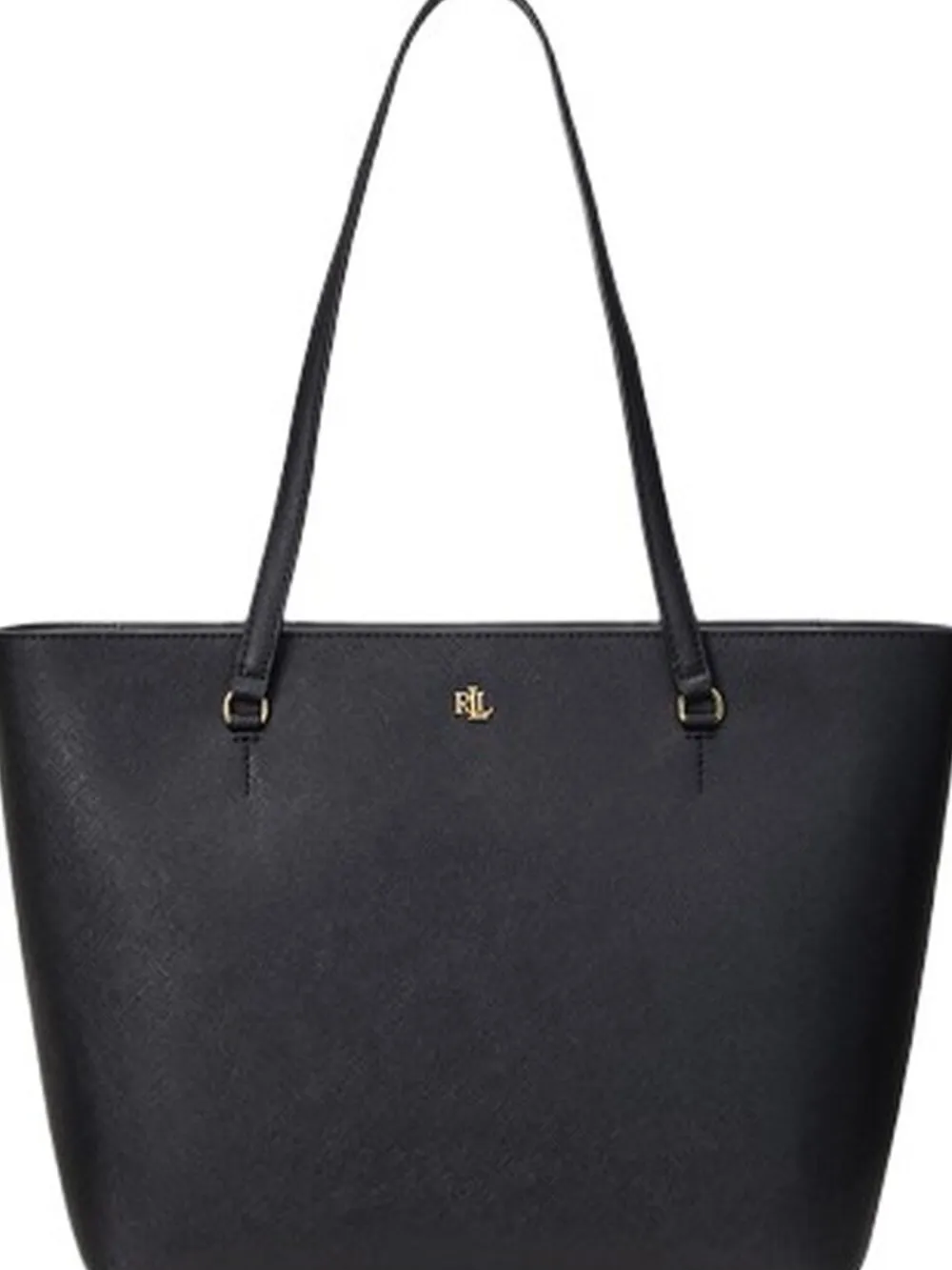 Dame Lauren Ralph Lauren Crosshatch Leather Medium Karly Tote