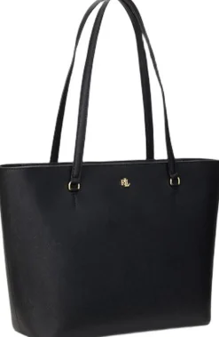 Dame Lauren Ralph Lauren Crosshatch Leather Medium Karly Tote