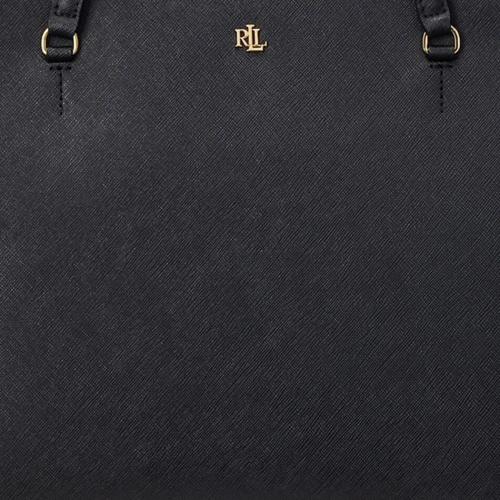 Dame Lauren Ralph Lauren Crosshatch Leather Medium Karly Tote