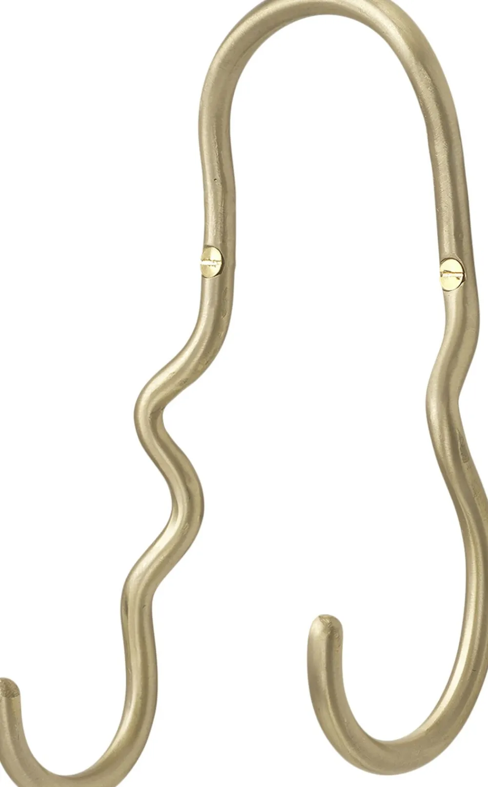 Ferm Living Curvature Double Hook - Brass New