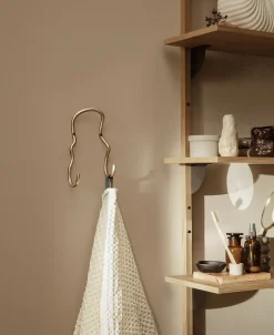 Ferm Living Curvature Double Hook - Brass New