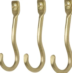 Ferm Living Curvature Hooks - Set of 3 - Brass New