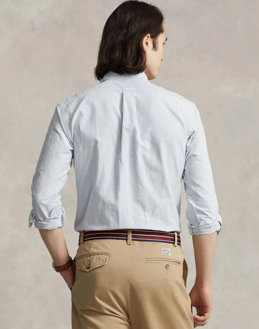 Polo Ralph Lauren Custom Fit Oxford Shirt Blue/white stripe Clearance