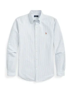 Polo Ralph Lauren Custom Fit Oxford Shirt Blue/white stripe Clearance