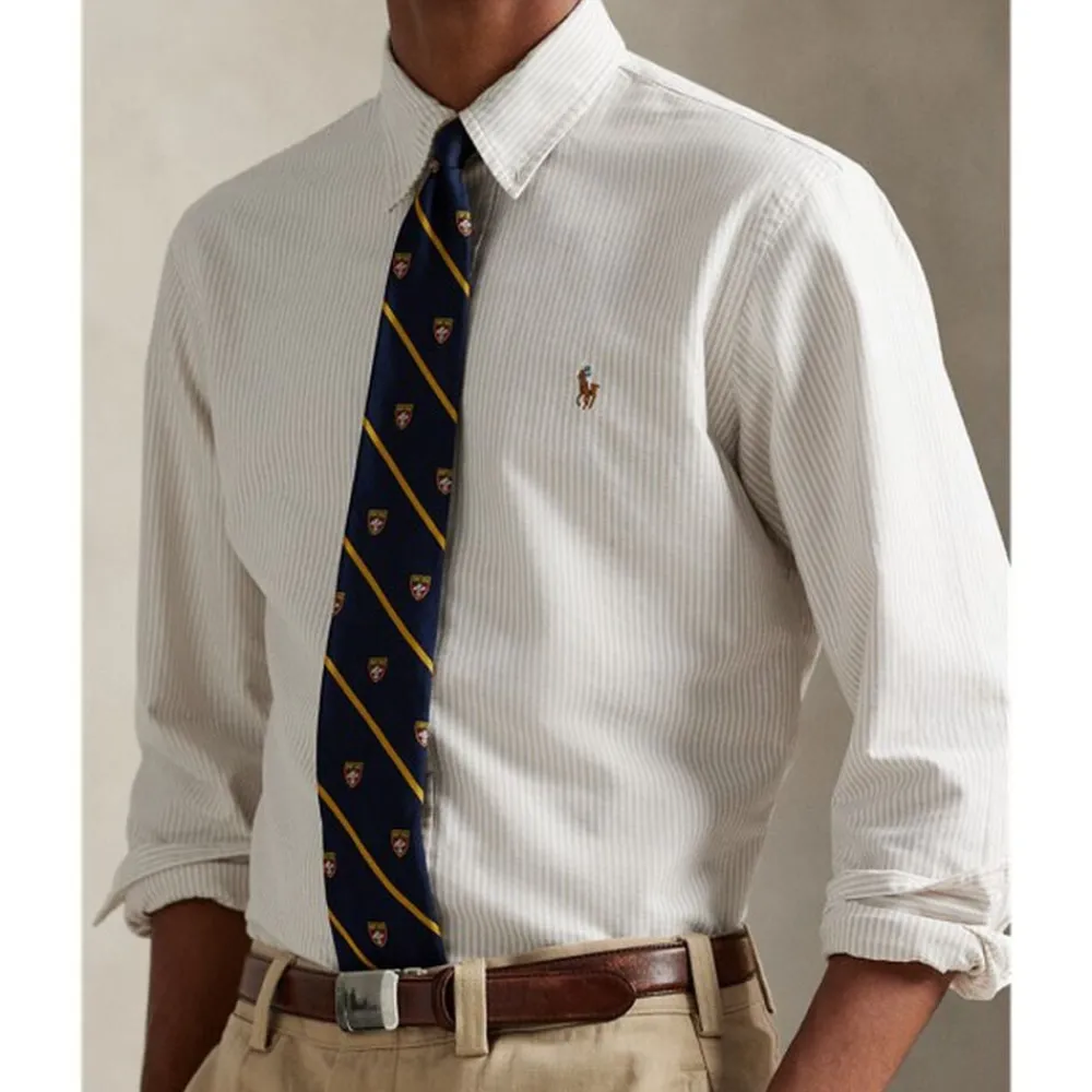 Custom Fit Striped Oxford Shirt>Polo Ralph Lauren Discount