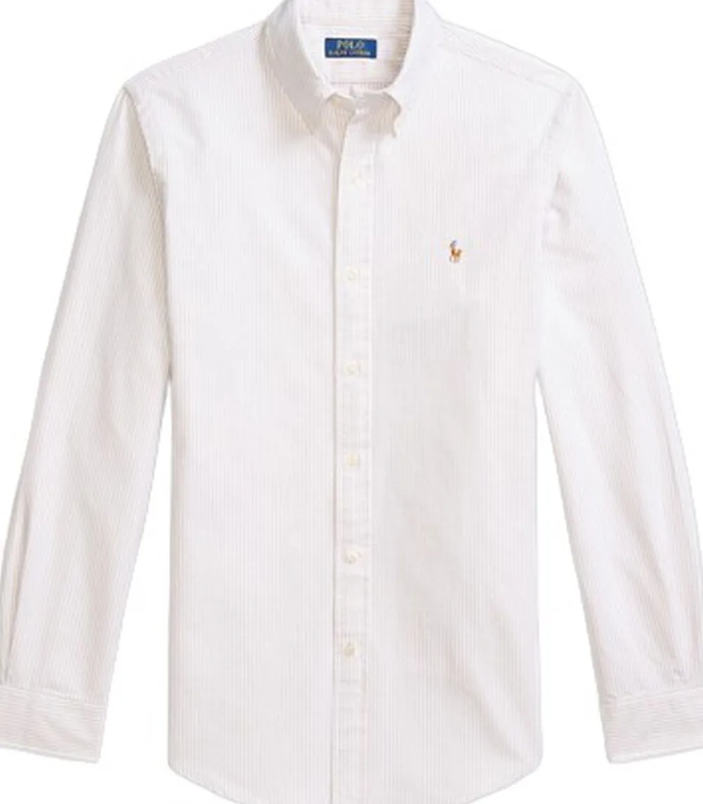 Custom Fit Striped Oxford Shirt>Polo Ralph Lauren Discount