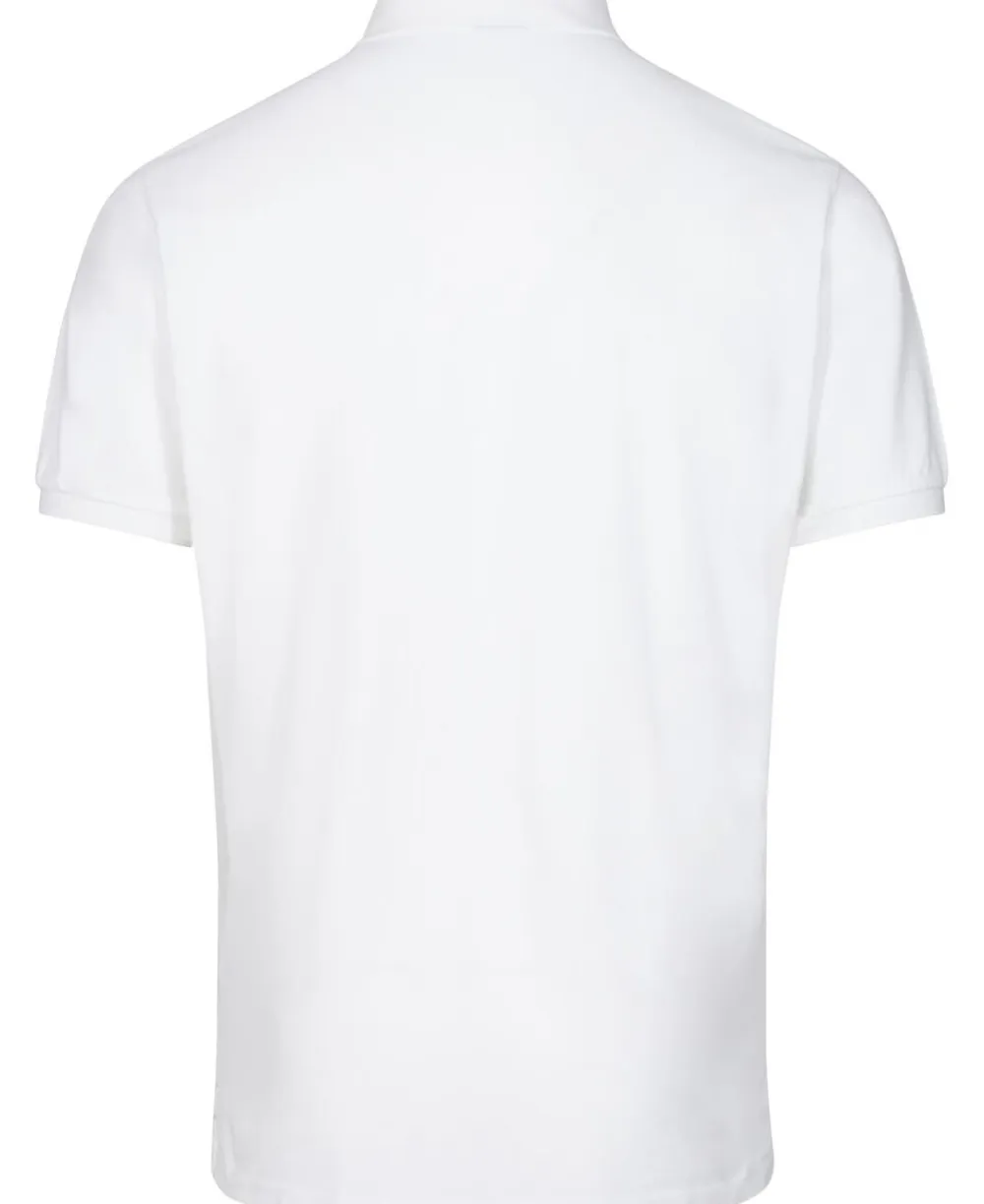 Polo Ralph Lauren Custom Slim Fit Mesh Polo Hvid Clearance