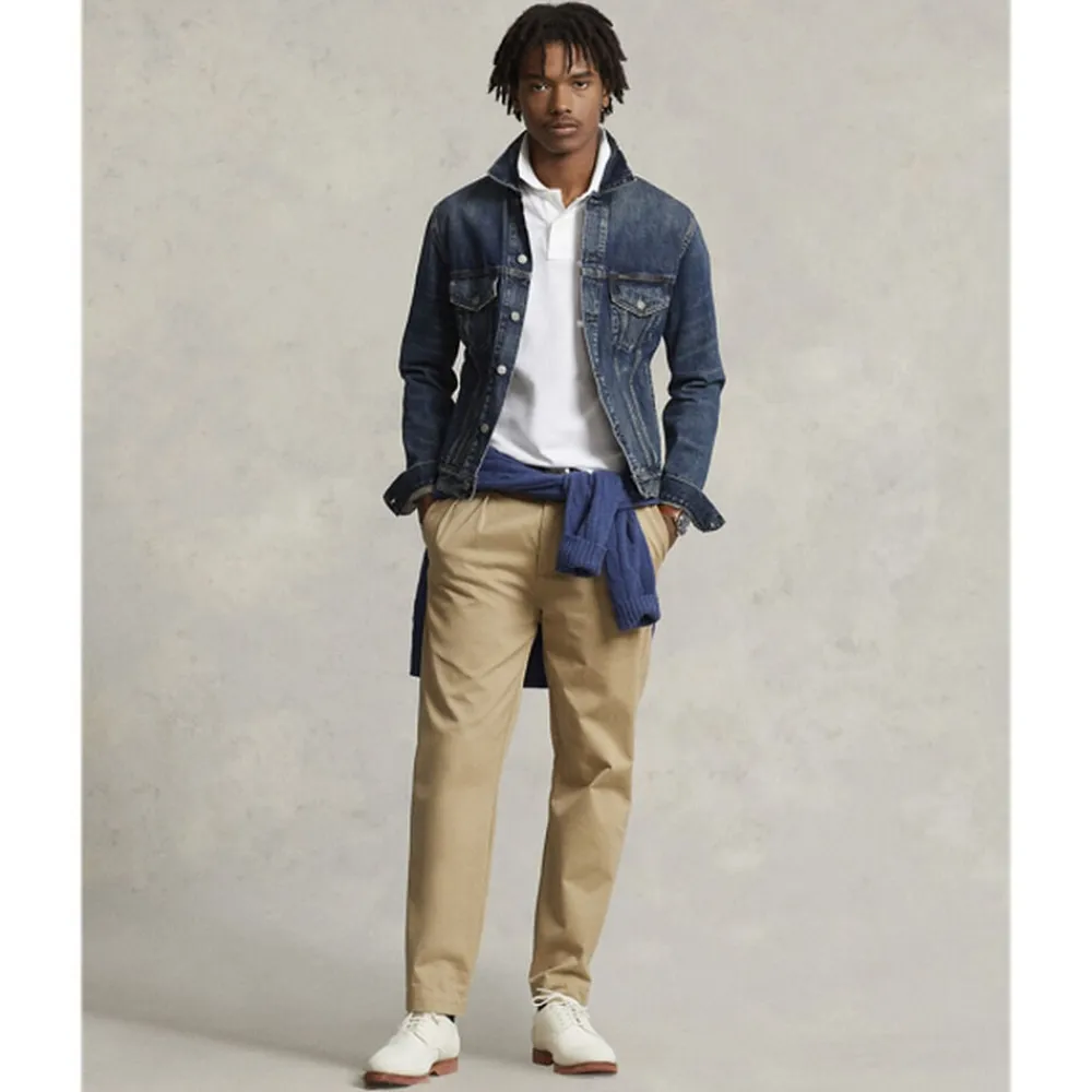 Polo Ralph Lauren Custom Slim Fit Mesh Polo Hvid Clearance