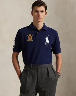 Polo Ralph Lauren Custom Slim Fit 20th Anniversary Polo Blå Clearance