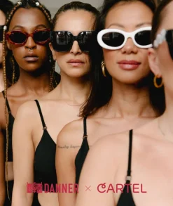 Cartel Copenhagen Danner x Cartel Oval Sunnies - Shell/CartelBlue Hvid, blå Sale