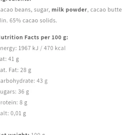 Friis-Holm Dark Milk 65 %, Nicaragua