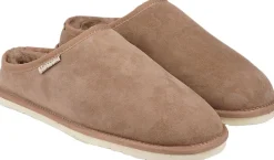 Lovelies DARWIN - DOUBLE FACED SHEARLING OPEN SLIPPERS Woodsmoke Discount