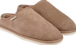 Lovelies DARWIN - DOUBLE FACED SHEARLING OPEN SLIPPERS Woodsmoke Discount