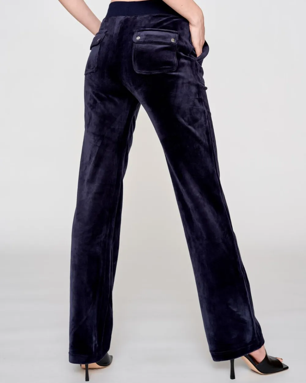 Dame Juicy Couture Del Ray Classic Velour Pant Pocket Design