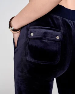 Dame Juicy Couture Del Ray Classic Velour Pant Pocket Design