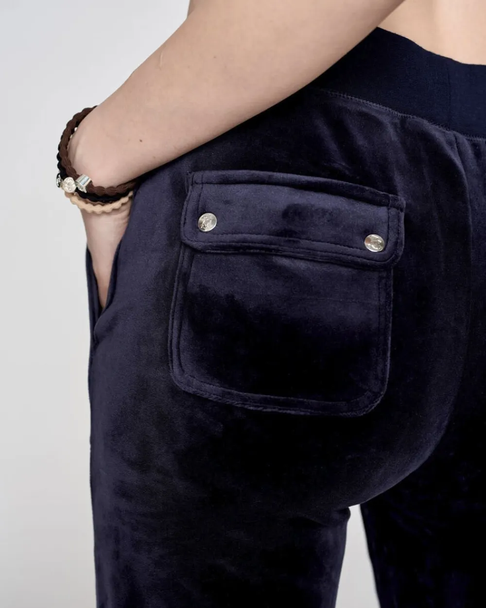 Dame Juicy Couture Del Ray Classic Velour Pant Pocket Design