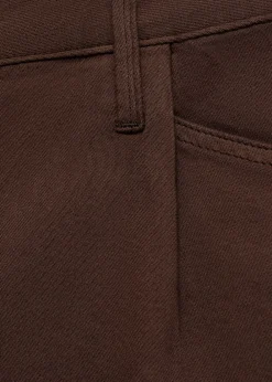 Dame MANGO Denim shorts with frayed hem and pl