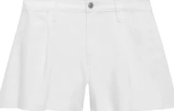 Denim shorts with frayed hem and pl><noscript><img width=