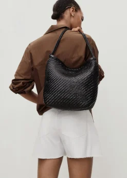 Denim shorts with frayed hem and pl><noscript><img width=