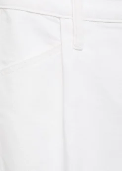 Denim shorts with frayed hem and pl><noscript><img width=