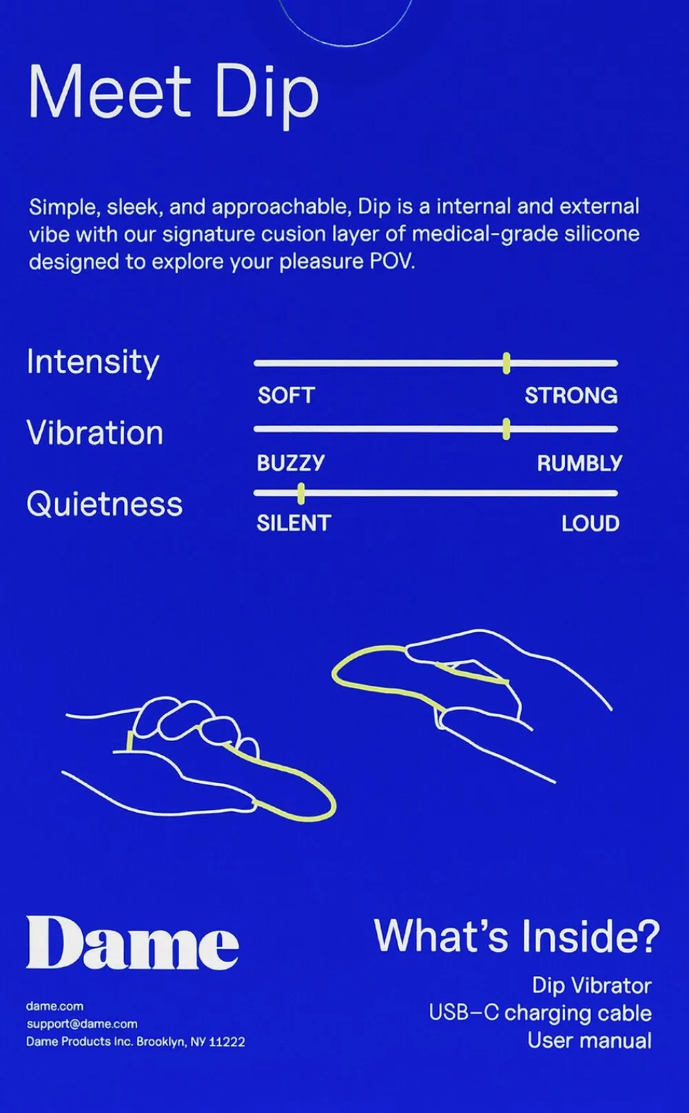 Dame Products Dip 2 Versatile Vibrator Periwinkle