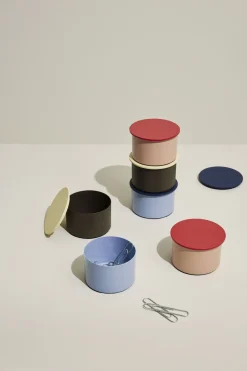 Hübsch District Opbevaringskasse Small Blå/Mørkeblå Discount