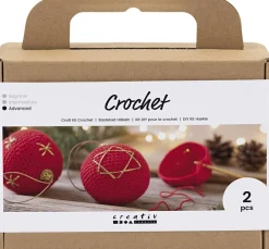 Børn Creativ Company DIY Kit Hækle, Julekugler