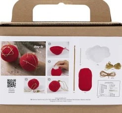 Børn Creativ Company DIY Kit Hækle, Julekugler