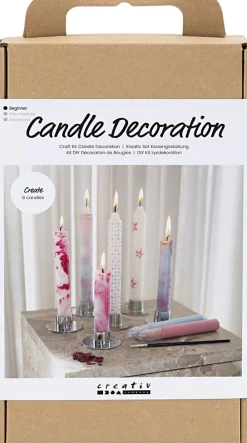 DIY Kit Lysdekoration, Dekorerede kronelys>Creativ Company Sale