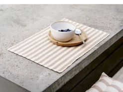Södahl Dækkeserviet 33x48 2-pk Statement Stripe Beige