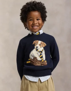 Børn Polo Ralph Lauren Dog-Intasia Cotton Sweater