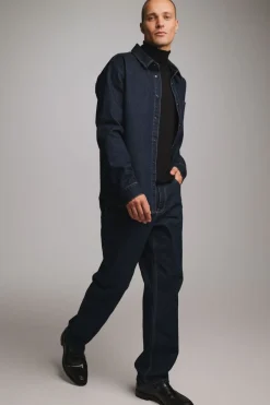 Magasin du Nord Collection Domenic 5 Denim skjorte - GOTS Dark blue denim Outlet