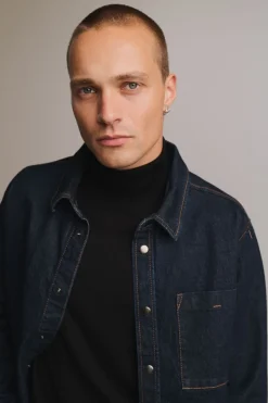 Magasin du Nord Collection Domenic 5 Denim skjorte - GOTS Dark blue denim Outlet