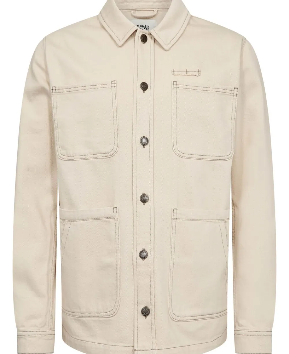 Magasin du Nord Collection Domenic 3G overshirt Natural denim Clearance
