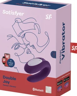 Satisfyer Double Joy Violet App-styret Parvibrator Hot