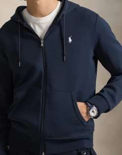 Polo Ralph Lauren Double-Knit Full-Zip Hoodie Blå New