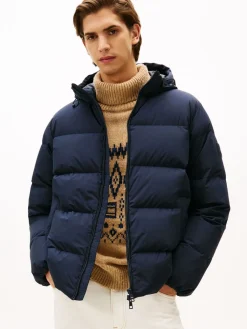 Tommy Hilfiger DOWN HOODED PUFFER JKT Desert sky Online