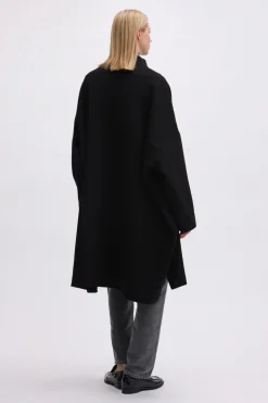 REMAIN DRAPY WOOL COAT Black Outlet