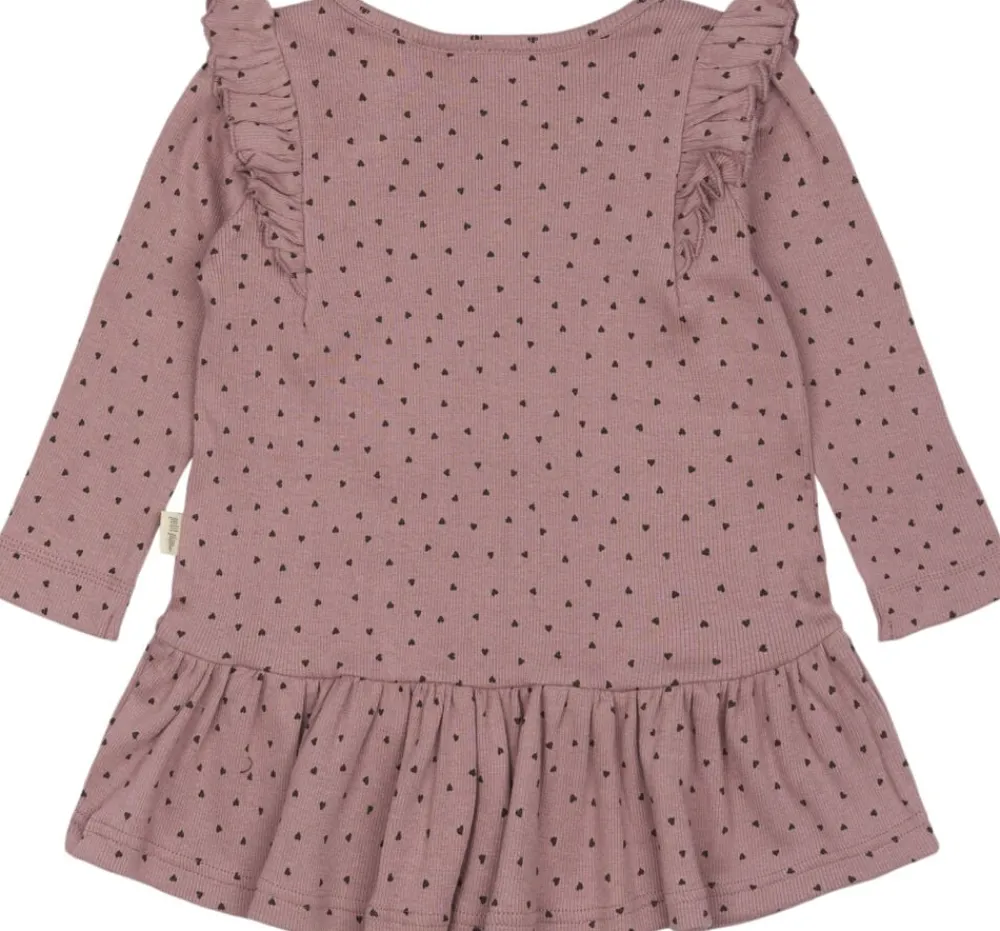 Børn PETIT PIAO Dress L/S Frill Modal heart