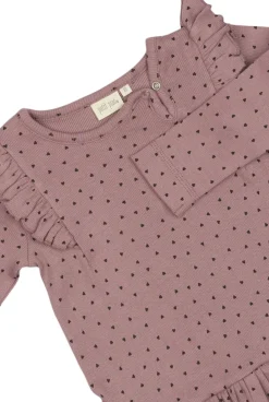 Børn PETIT PIAO Dress L/S Frill Modal heart