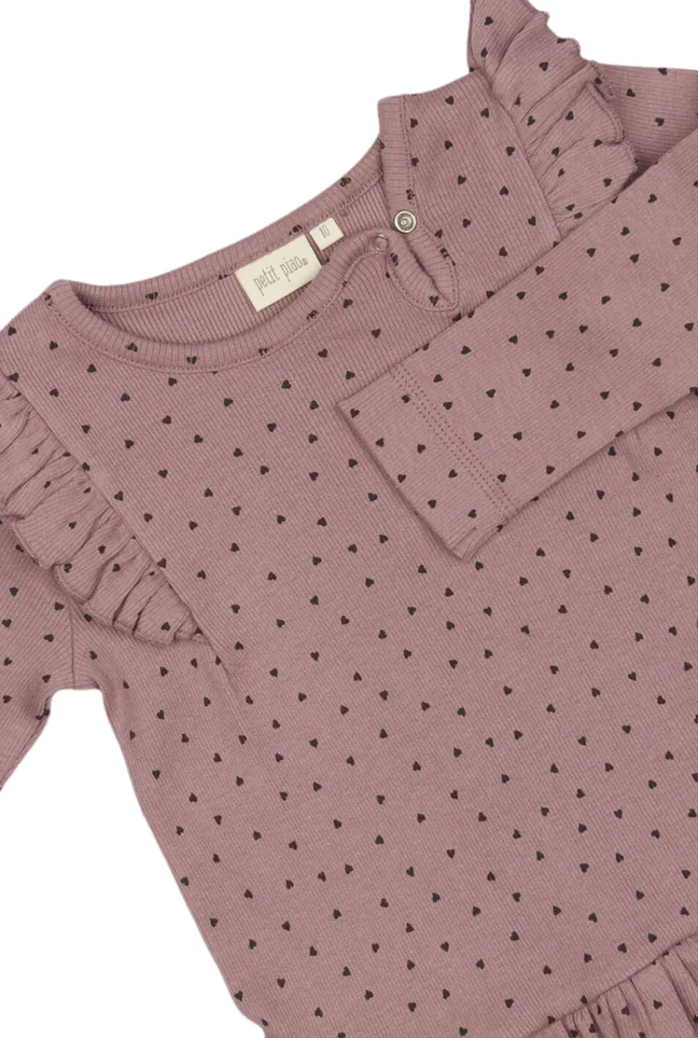 Børn PETIT PIAO Dress L/S Frill Modal heart
